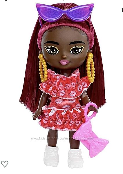 США Лялечка Барбі у сукні з поцілунками Barbie Extra Mini Minis