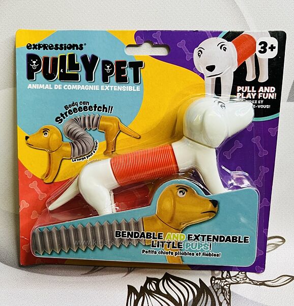 США Іграшкове цуценя, що згинається та розтягується Pully Pet