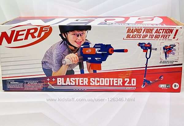 США Самокат та бластер Nerf Blaster Scooter for Kids