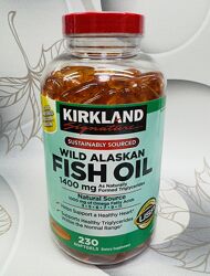 США Рибячий жир з диких риб Аляски Kirkland Wild Alaskan Fish Oil