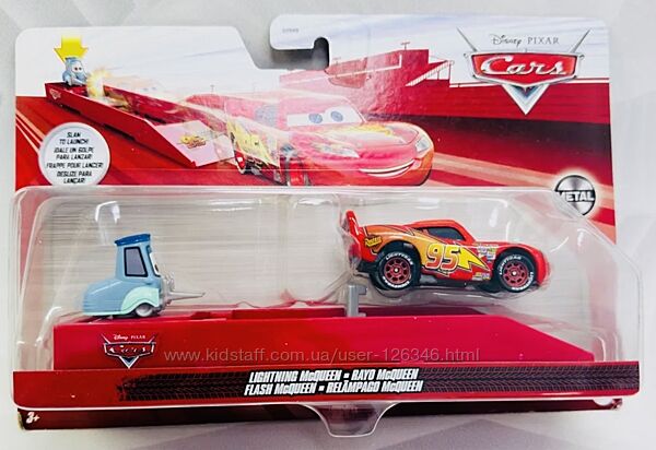 США Запускач та машинки Lightning McQueen з Дісней Піксар Cars Тачки