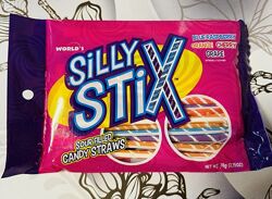 США Цукерки-порошок Silly Stix Sour Filled Candy Straws