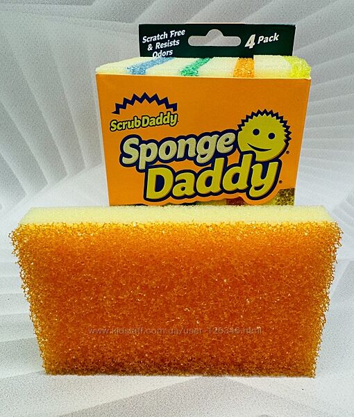 США Губка двостороння для посуду і прибирання Scrub Daddy Sponge Daddy