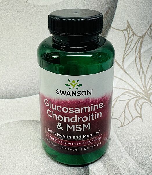 США Вітаміни для суглобів Хондропротектор Swanson Glucosamine Chondroitin