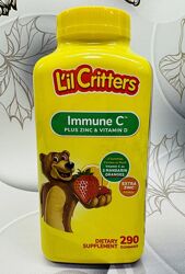 США Дитячий вітамін С, цинк і Д Lil Critters Kids Immune C