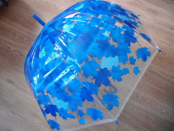Зонт зонтик прозрачный трость, полуавтомат