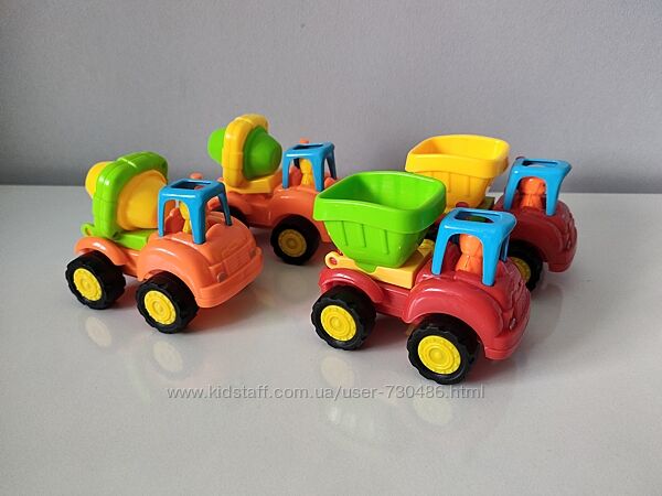 Машинки стройтехника бетономешалка, грузовик, трактор. В наличии.