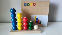 Дерев&acuteяна пірамідка рахунок, кульки для рахунку ТАТО. В наявності.