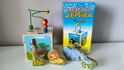 Універсальний куб сортер, пальчиковий лабіринт Ферма Д374, Сафарі Д373.