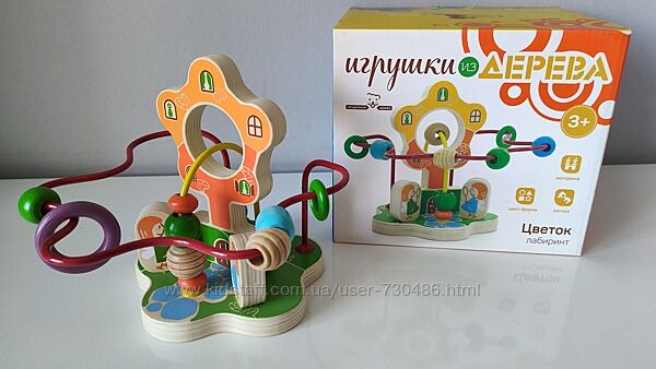 Дерев&acuteяний пальчиковий лабіринт Квітка Д227. В наявності.