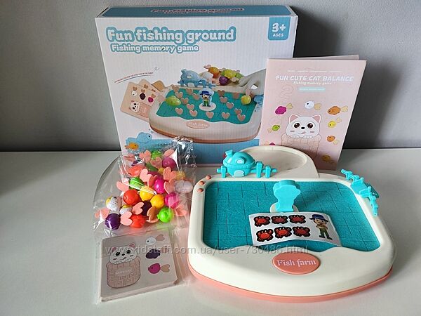 Гра на розвиток уваги і пам&acuteяті Fun fishing ground, memory game.