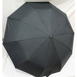 Зонт отличный складной мужской в 3 сложения черный венгрия 