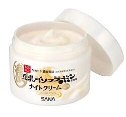 Японский ночной омолаживающий крем SANA Smooth Honpo Wrinkle Night Cream