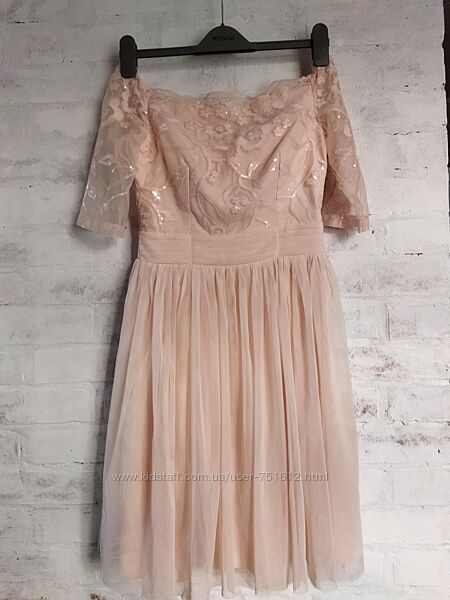 Плаття - сукня Little Mistress ніжно персикового кольору, розмір 36, S. 