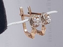 Золотые серьги 585пр бриллианты 0.59кт