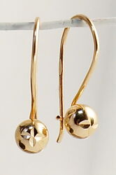 Золотые серьги 585 пробы Шарики