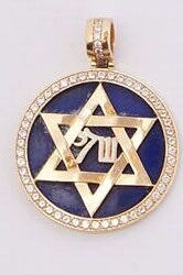 Золотой кулон 585 пробы  Маген Давид
