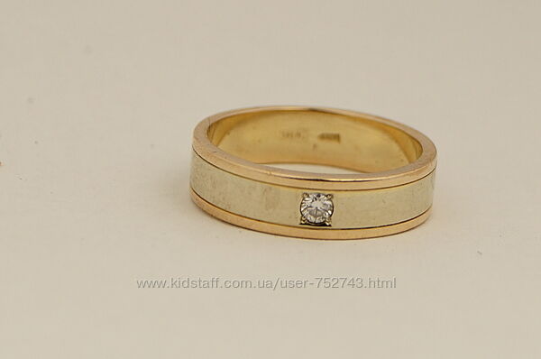 Золотое кольцо 585пр с бриллиантом 0,055кт