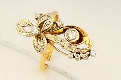 Золотое кольцо 750 пробы с бриллиантами  0,36кт.