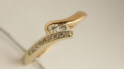 Золотое кольцо 585 пробы с бриллиантами 0,3кт