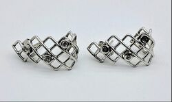 Золотые пуссеты 750 пробы с бриллиантами