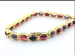 Золотой браслет 750 пробы с турмалинами