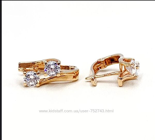 Золотые серьги 585пр