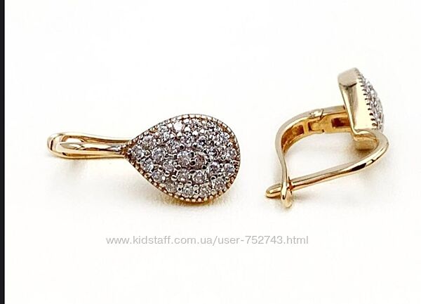 Золотые серьги 585пр