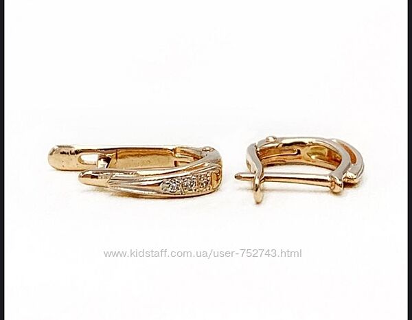 Золотые серьги 585пр