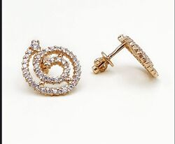 Золотые серьги пуссеты 585пр 