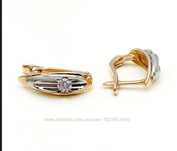 Золотые серьги 585пр