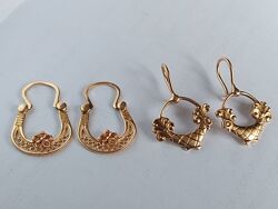 Золотые серьги  583