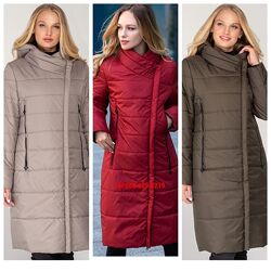Демисезонное пальто-куртка Пандора , бежевый , красный и хаки