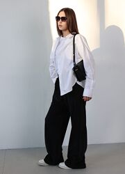 Палаццо велюр в рубчик