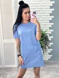 Літня сукня з кишенями Tiffany, 42-44, 46-48 р. , 4 кол.
