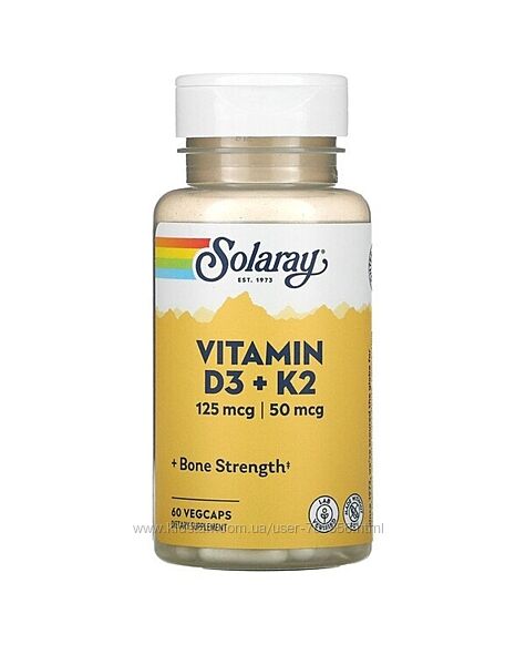 Витамин D3K2 Solaray 