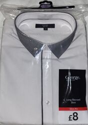 Рубашка мужская George Англия, размер XL, хлопок
