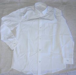 Рубашки George, с длинным рукавом белые Slim, Regular 14,15,16,17,18лет