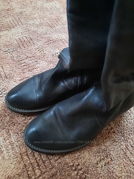 Шкіряні італійські ботфорти