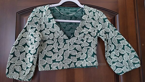 Коротка блузочка, вишита розмір xs