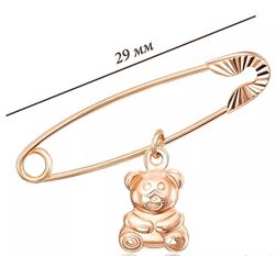 Брошка з червоного золота 585