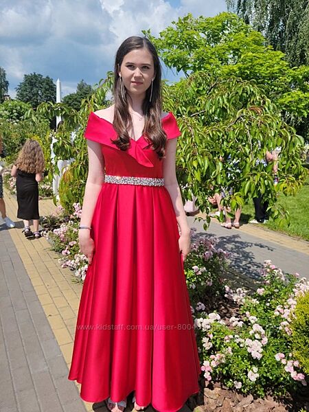 Вечірня сукня бордова червона довга святкова випускний