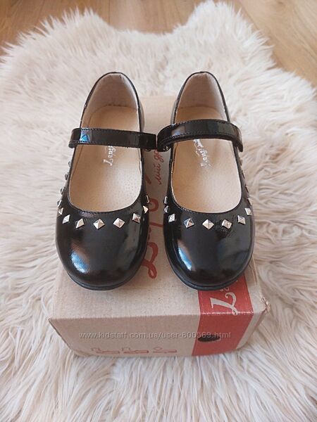Туфли ортопедические кожаные Лапси для девочки новые чёрные р. 35