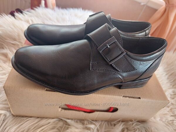 Туфли ортопедические кожаные Лапси для мальчика новые чёрные р. 37