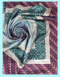 Люксовый шелковый платок LOUIS FERAUD, роуль.