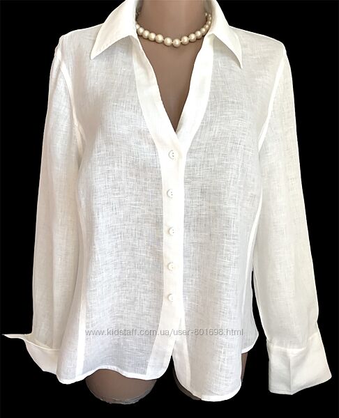 RILS белая льняная блузка 