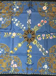 HERMES PARIS ARABESQUES редкий коллекционный винтажный шелковый платок 