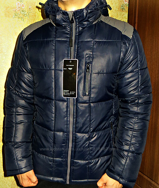 Куртка зимняя подростковая прямая, синяя.