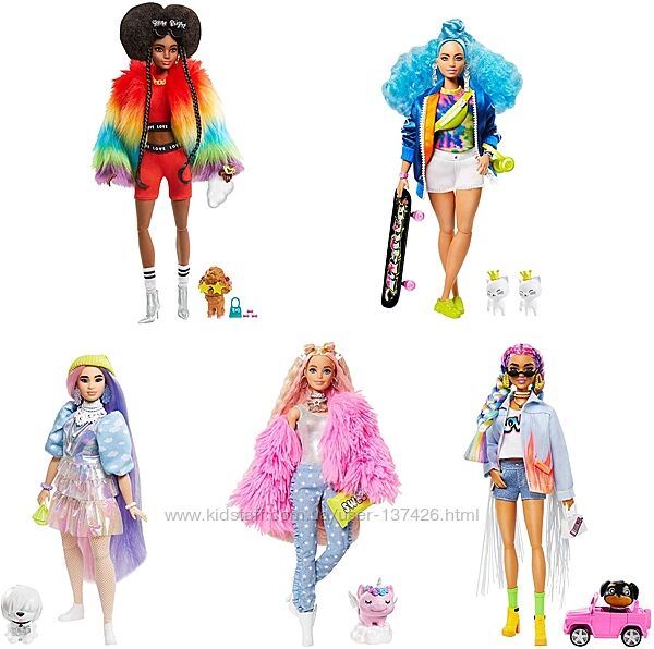 Барби Экстра 1, 2, 3, 4, 6 Barbie Extra fashion doll