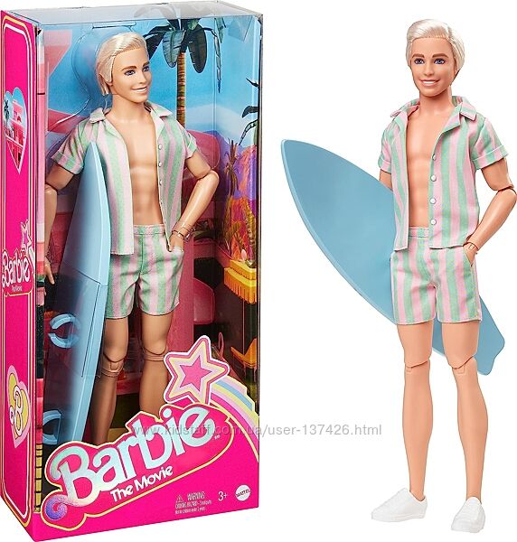 Кукла Barbie The Movie - Ken Perfect Day Кен серфингист Раян Гослинг